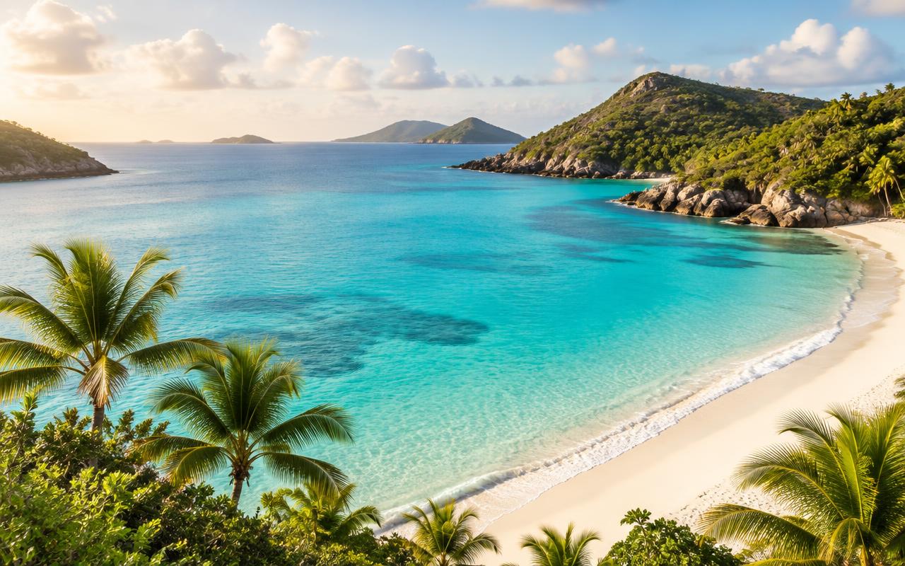 Turquoise lagoon in St Barts (destination imagery)