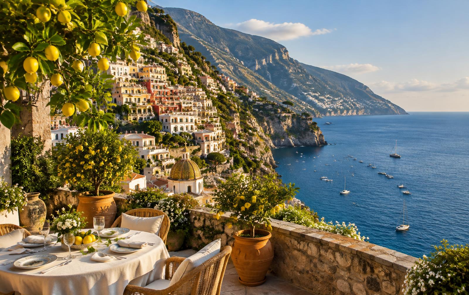 Illustrative photograph of coastal buildings, terraces and sea; not a listed property